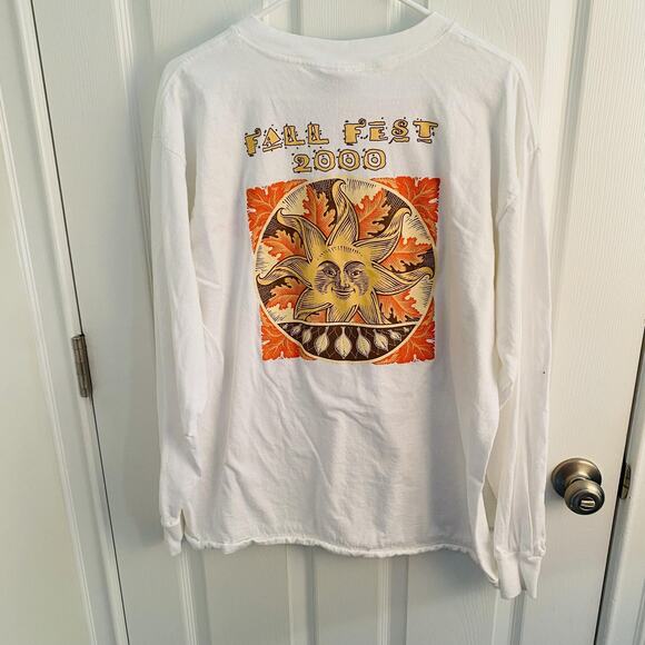 Vintage Fall Fest 2000 Shirt Mens Large White Long Sleeve USA 00s single stitch - Picture 5 of 7